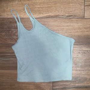 Double strap one shoulder top